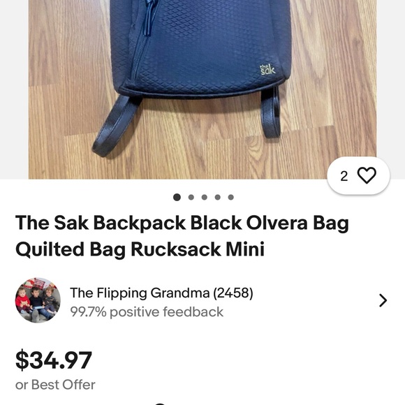 The Sak Black Quilted Mini Backpack - Picture 6 of 6